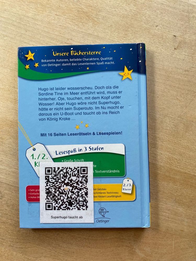 Buch Rückseite mit QR Code