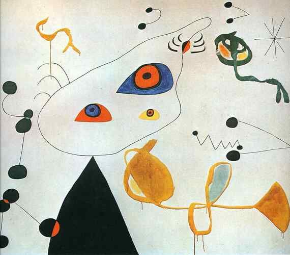 Woman and Bird in the Night