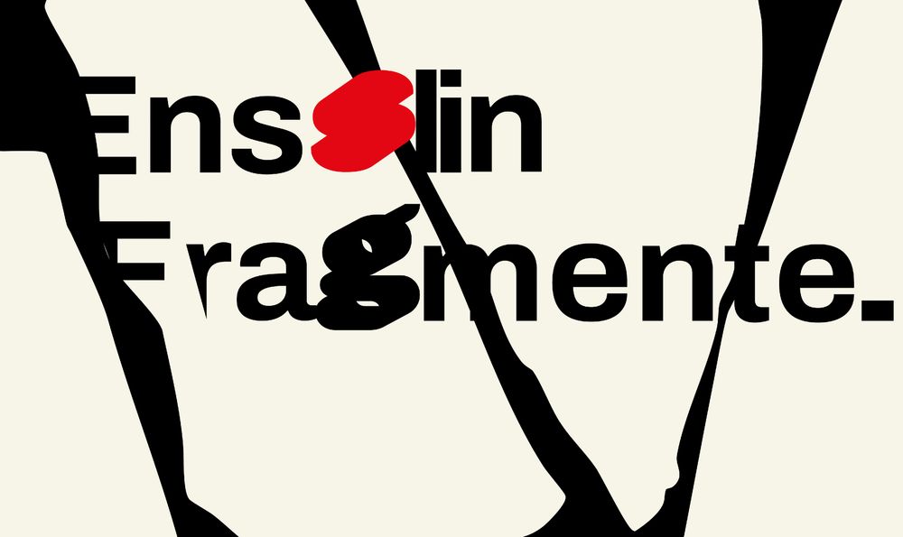 Veranstaltungsflyer von »Enslin Fragmente«. Ein Stück nach dem Roman »Erzählung zur Sache« von Stephanie Bart. 