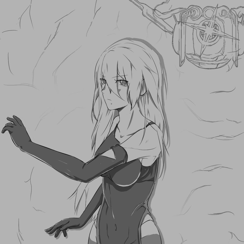 #[A]gain #NierAutomata #A2 #Fanart #A2Daily #NierAutomataFanart #Nier #2B #9S #Kaine #Manga #MangaArt #Greyscale #B&W