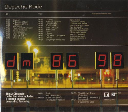 The Singles 86>98 back cover