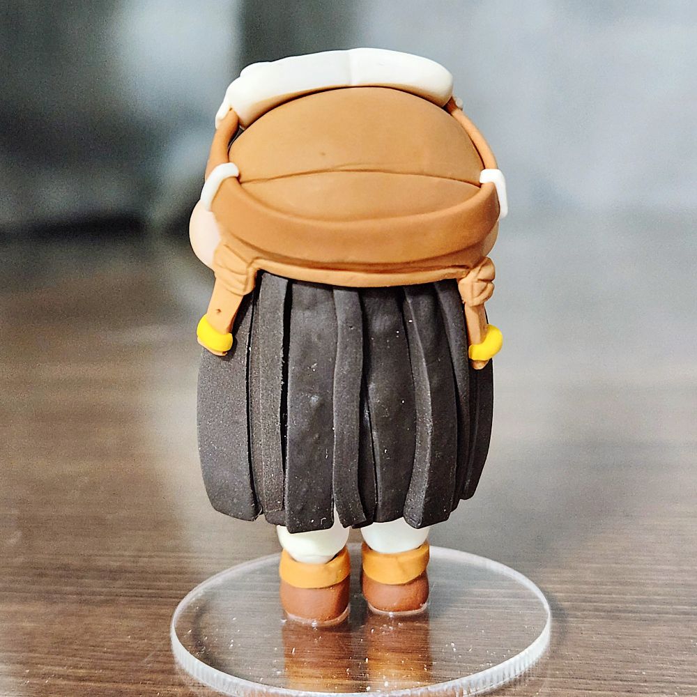 Mi-an from My Time at Sandrock, made with polymer clay. (Back view)

