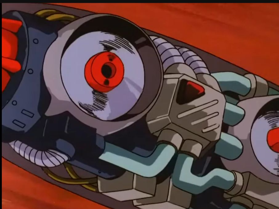 Cross section view of Wild Hawk's hyper booster arm focused on the middle section with the back fan and some control boxes and tubing.