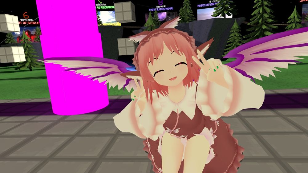 Mystia Lorelei selfie in VR chat