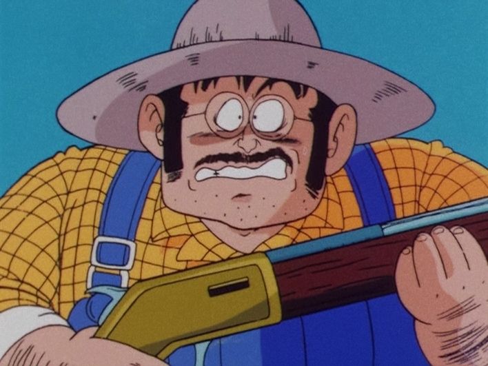Farmer with a shotgun from Dragon Ball Z