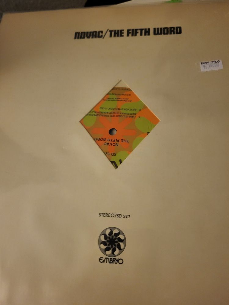 Novac, The Fifth Word, Embryo c 1970