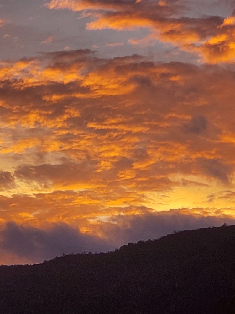Sunrise over the mountain. 