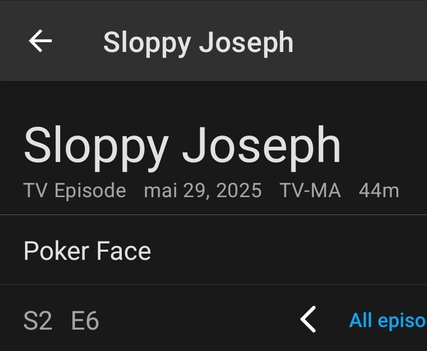 Episode 6 of season 2 of Poker Face called Sloppy Joseph 
