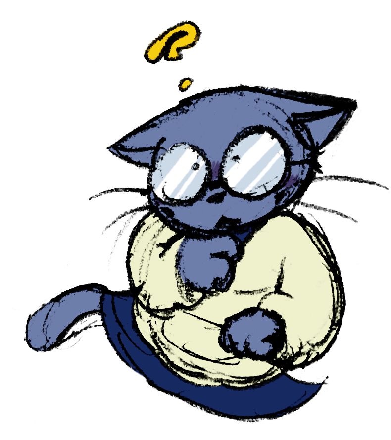 That one anthro Nyan cat design I did but she's missing the starry sparkles from her skirt, and she's wearing glasses! Idk maybe she has bad eyesight but she's self-conscious about how she looks with them on so she doesn't wear them, just spitballing