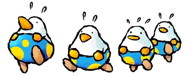 Huffin' Puffin (children) art from Super Mario Advance 3: Yoshi's Island