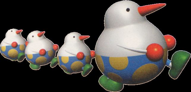Huffin' Puffin render from Yoshi's Story