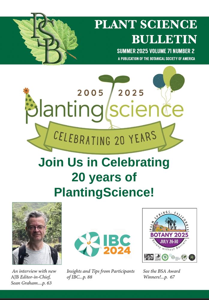 The cover of the Summer 2025 Plant Science Bulletin.