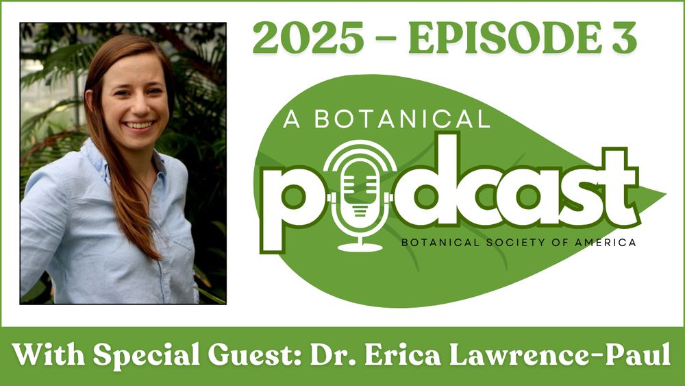A graphic announcing the episode of A Botanical Podcast with Erica Lawrence-Paul.