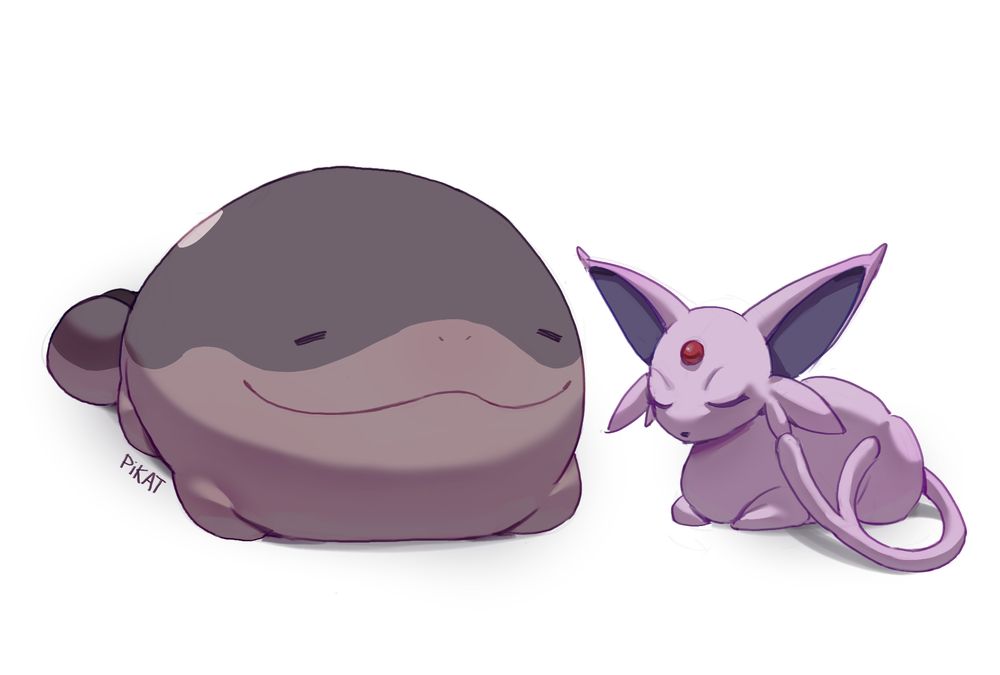 clodsire and espeon loafing