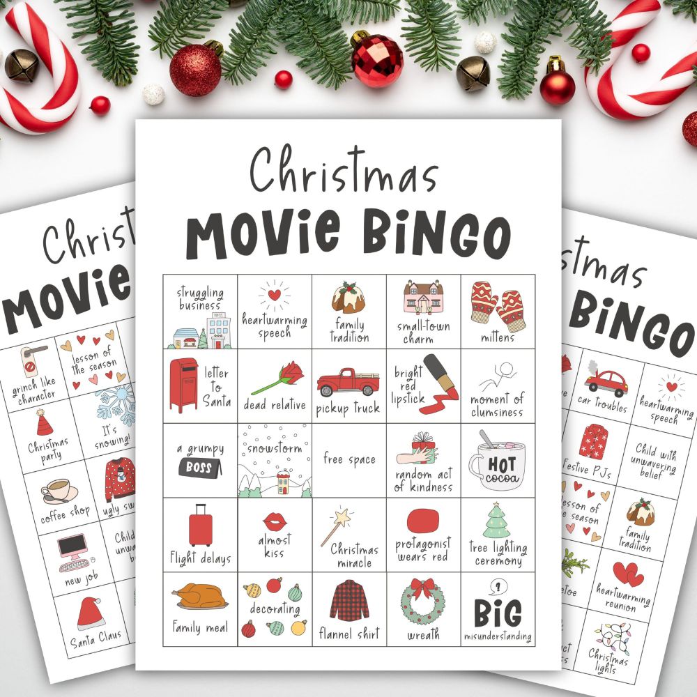 Christmas movie bingo
