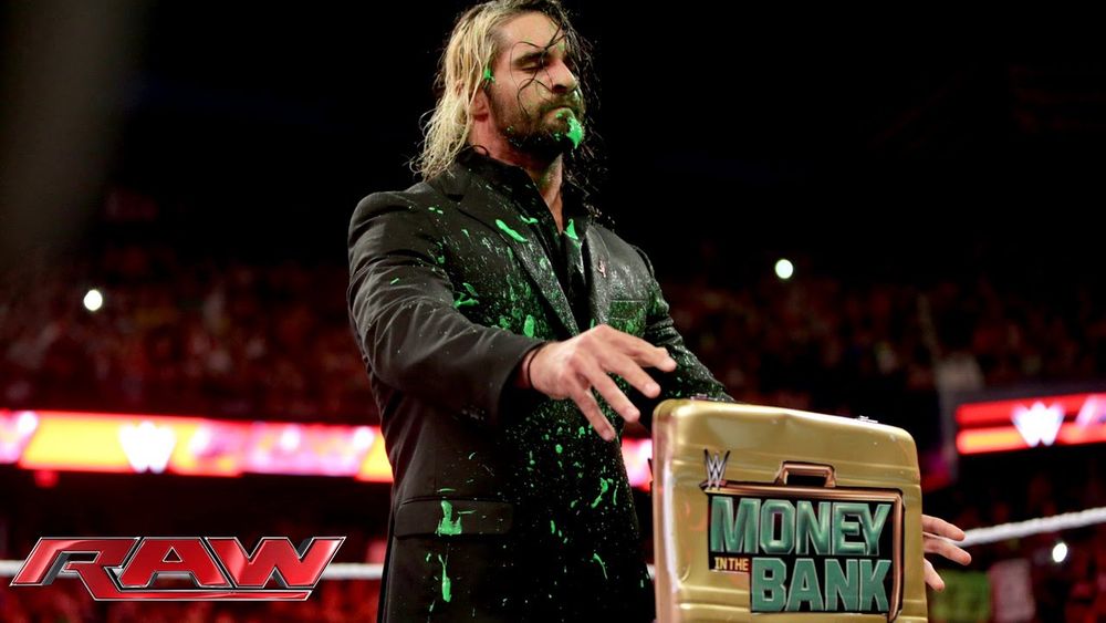 The time when Dean Ambrose/Jon Moxley rigged the Money in the Bank briefcase to "slime" Seth Rollins.
