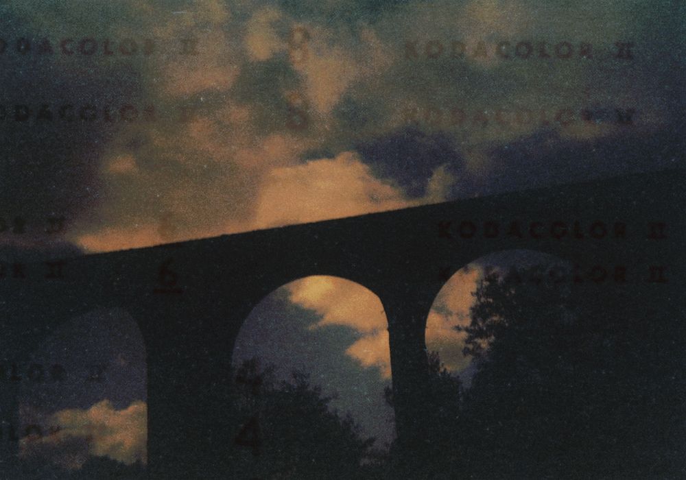 Expired kodacolour of pensford viaduct 
