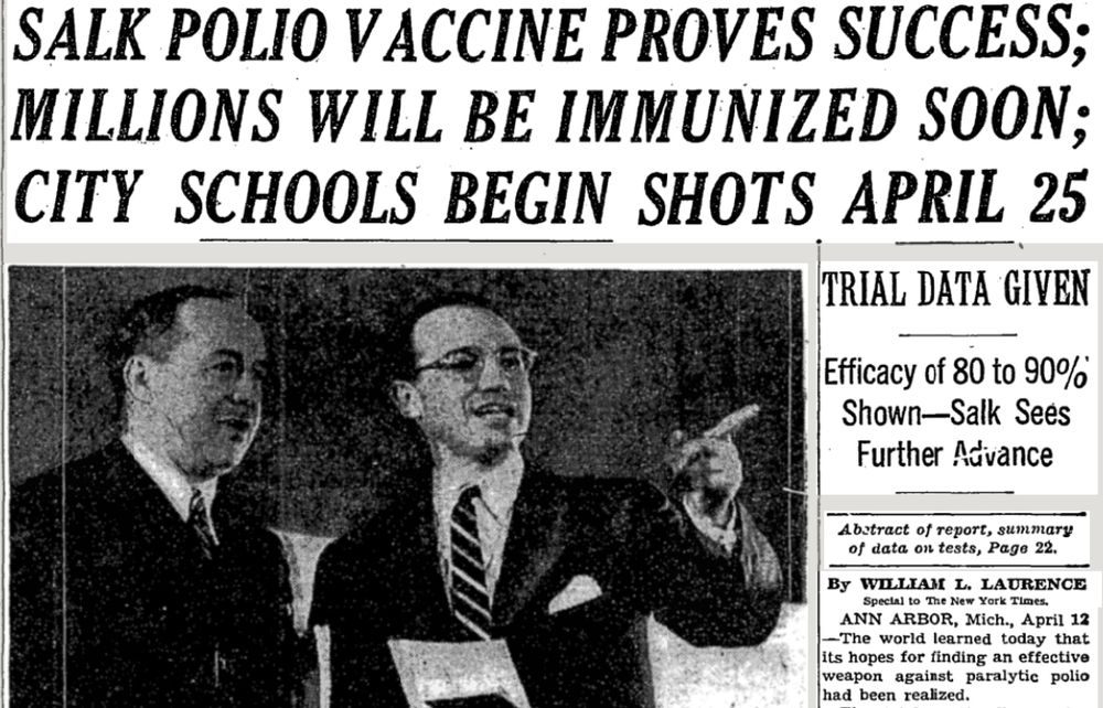 Salk Polio Vaccine Proven Successful 1954