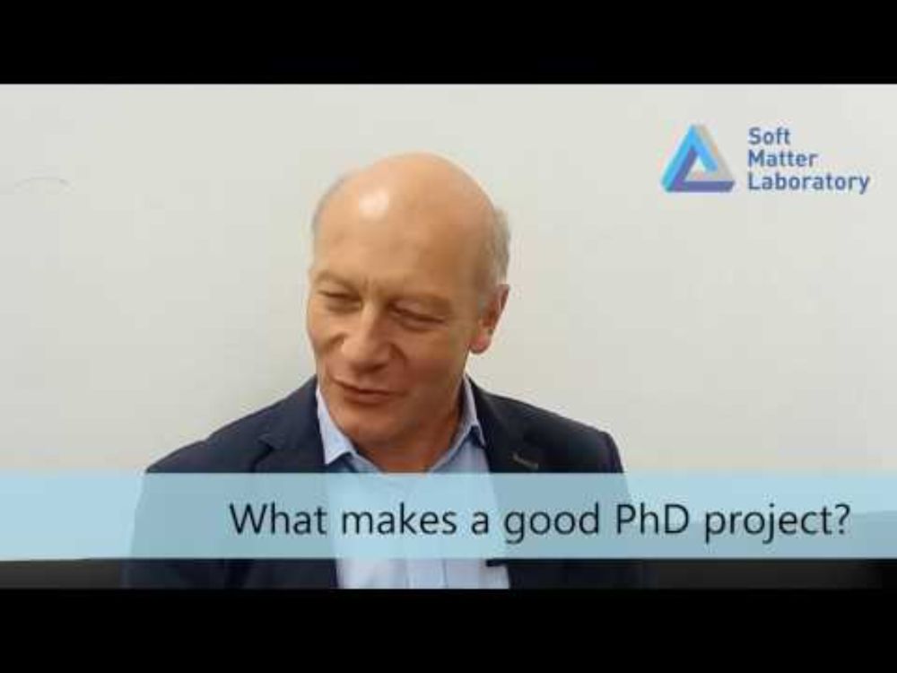A Brief Conversation with Hans-Jürgen Butt | What makes a good PhD project?
