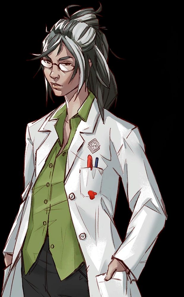 The main in game sprite of Holmes from Boyfriend Dungeon, said hot whip enby.