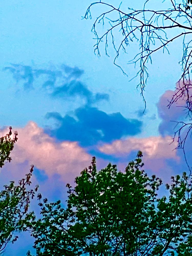 Pastel colors in the sky in Minnesota.