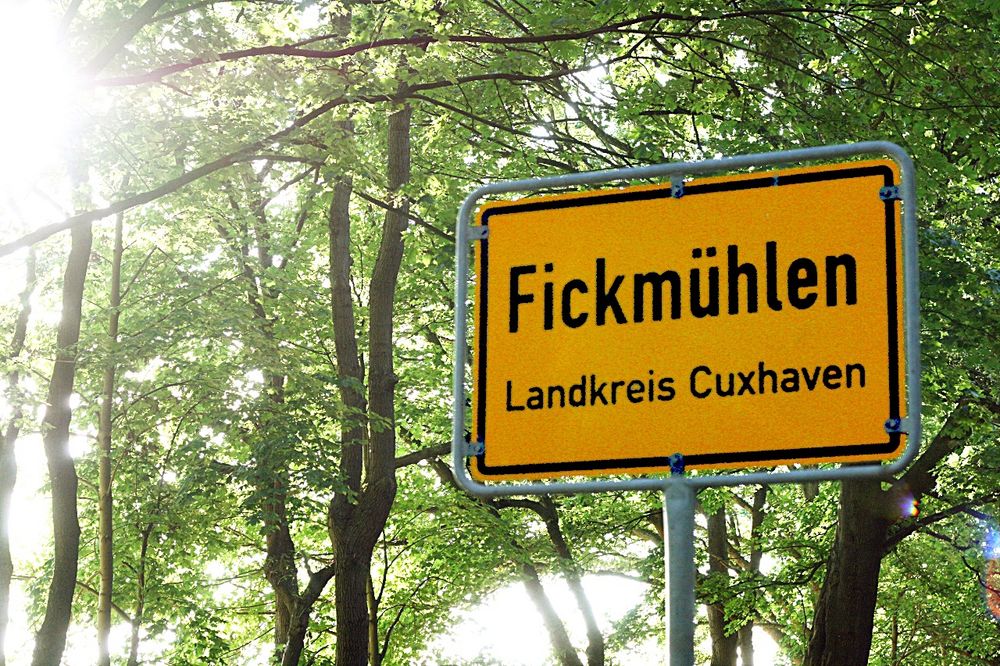 Ortsschild von Fickmühlen