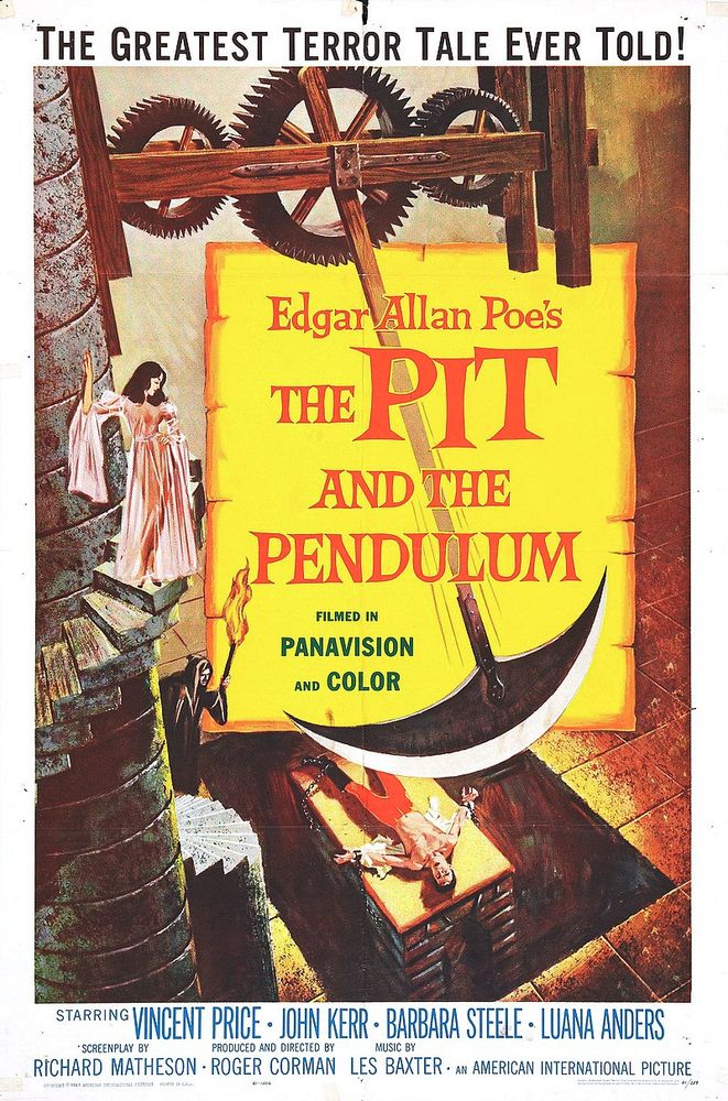 Poster for The Pit And The Pendulum (1961), starring Vincent Price