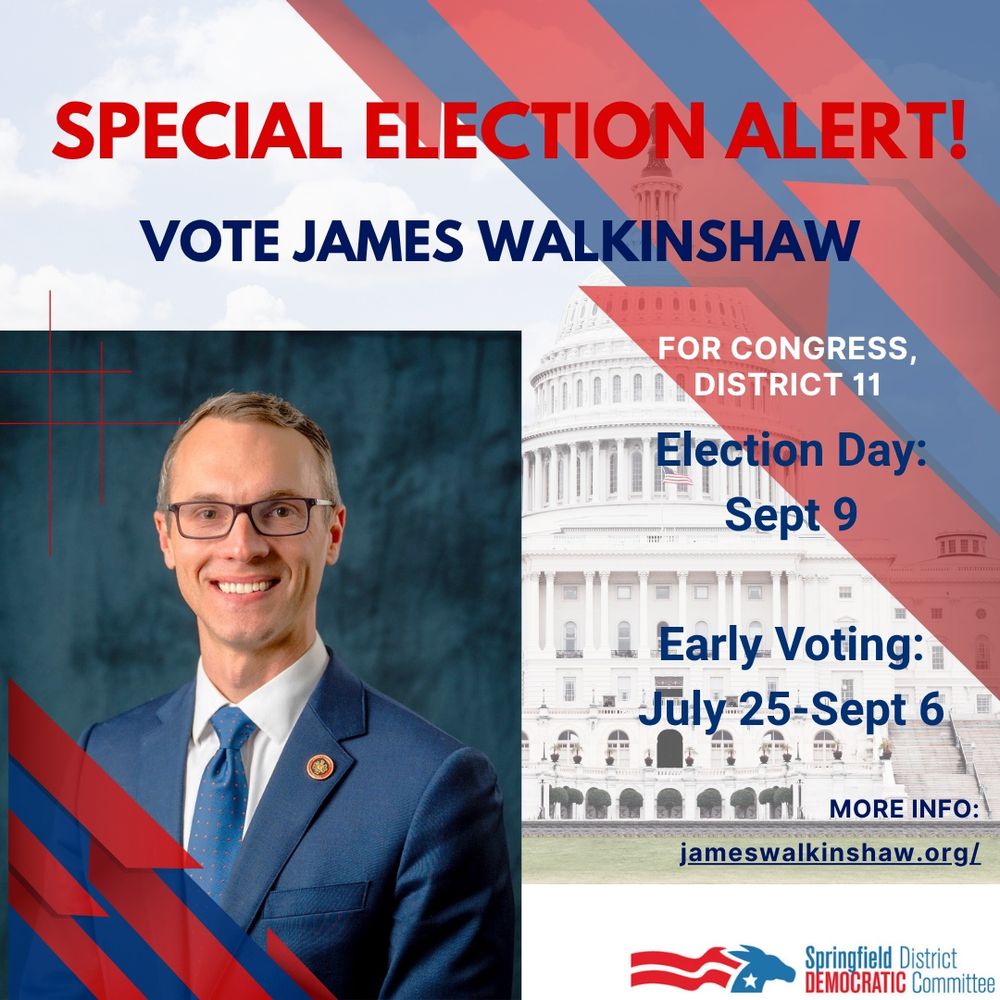 Notice that there is a special election in CD 11 on Sept 9