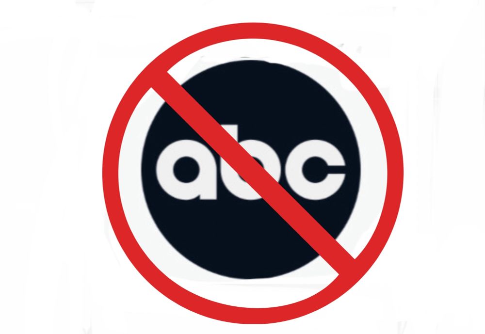 No ABC. ABC logo with red circle cross out.