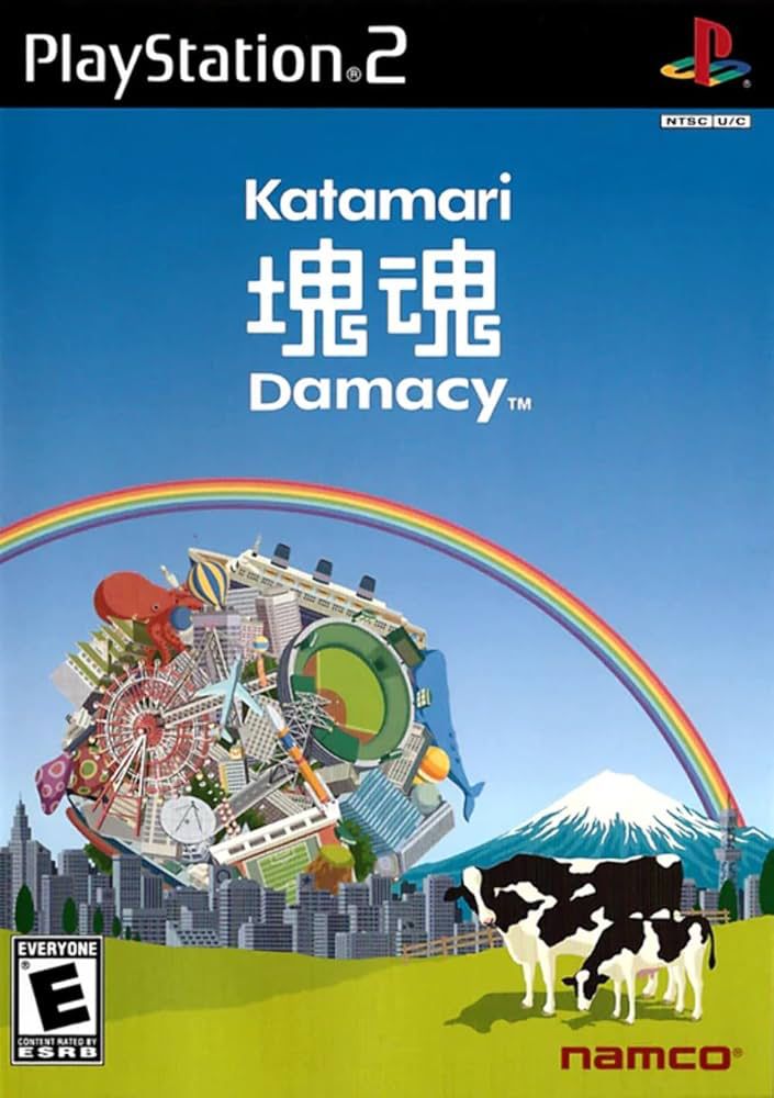 The cover for Katamari Damacy on the PS2. This is such a fun game. Everyone should at least try it once.