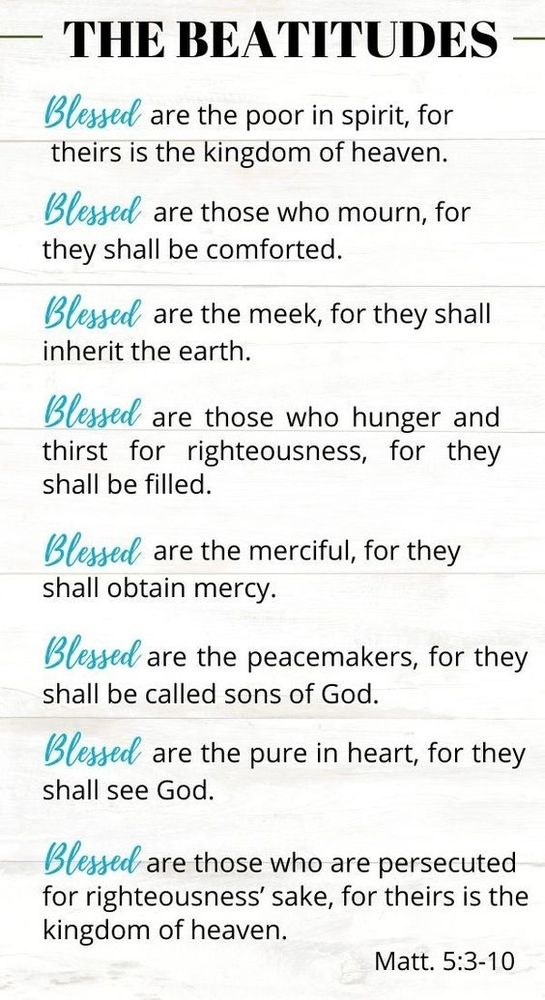 The 8 beatitudes