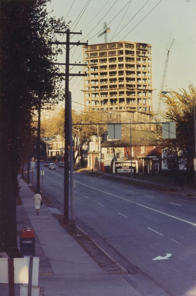 Construction of the UW–Madison Atmospheric, Oceanic, and Space Sciences building in 1967