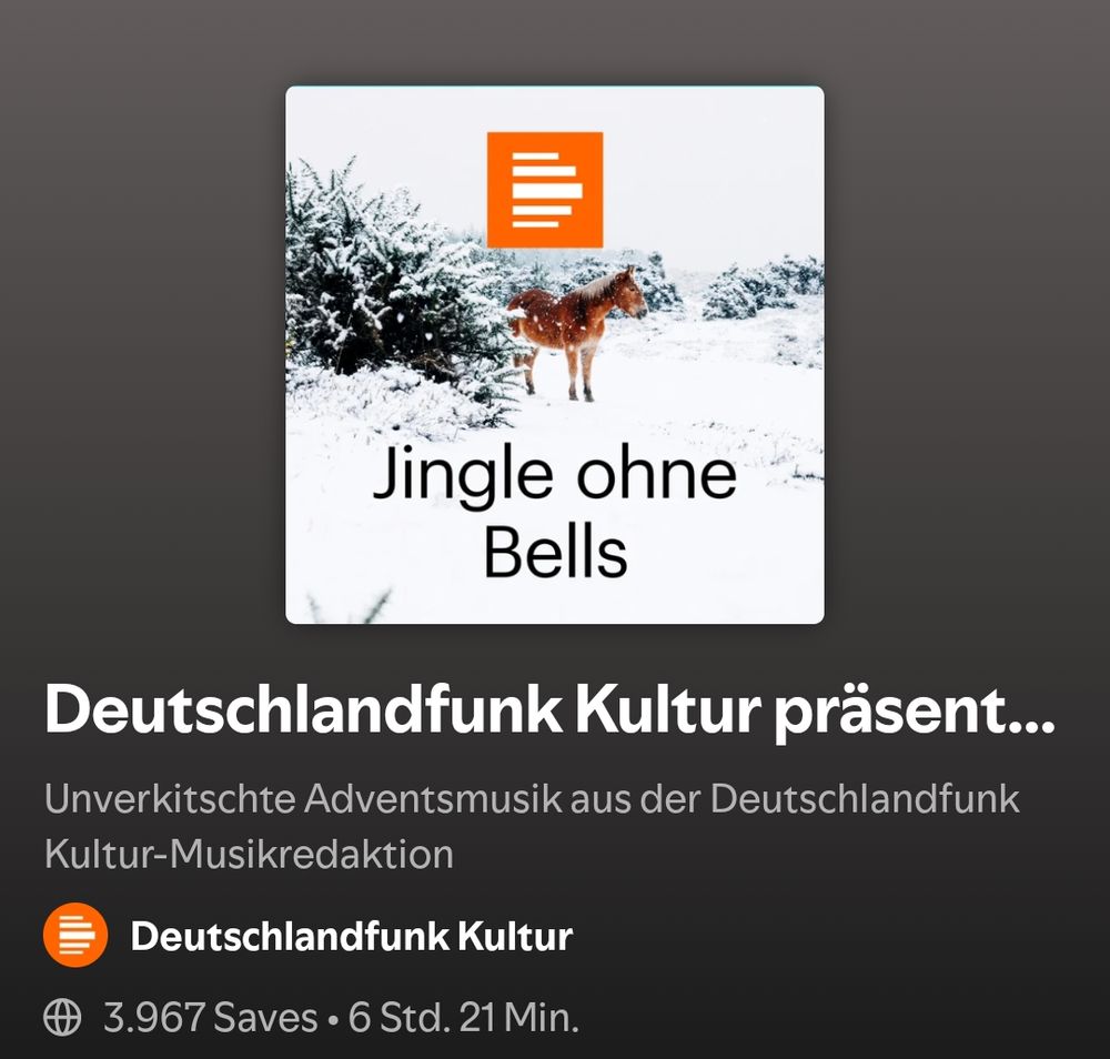 Titelbild der Jingle ohne Bells Playlist von Deutschlandfunk Kultur