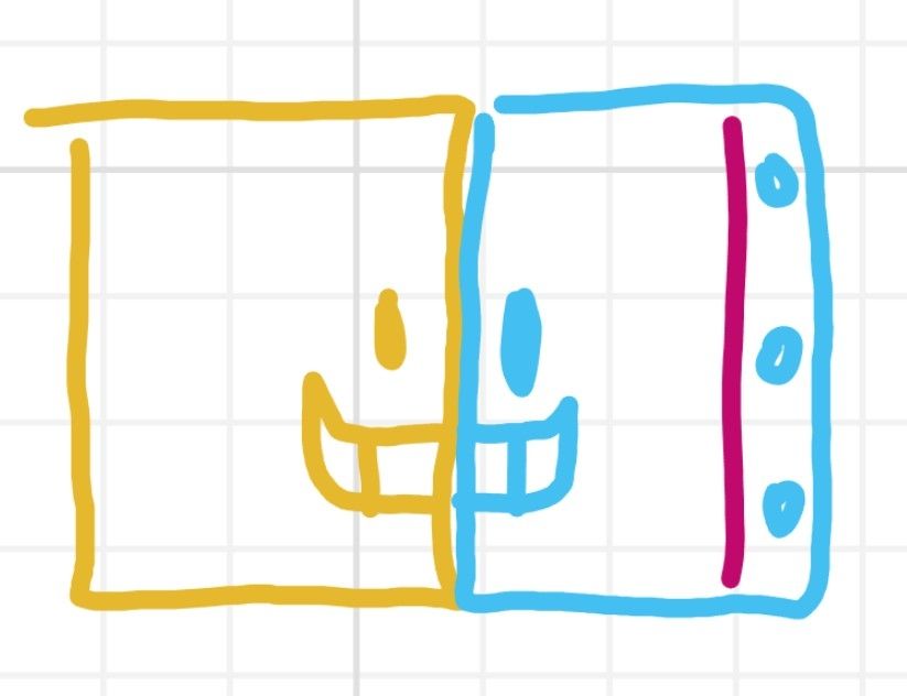 Teeth kiss smile thing idk its a bfdi reference 