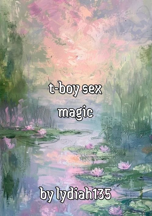 a painterly illustration of a lily pond with some text over the top