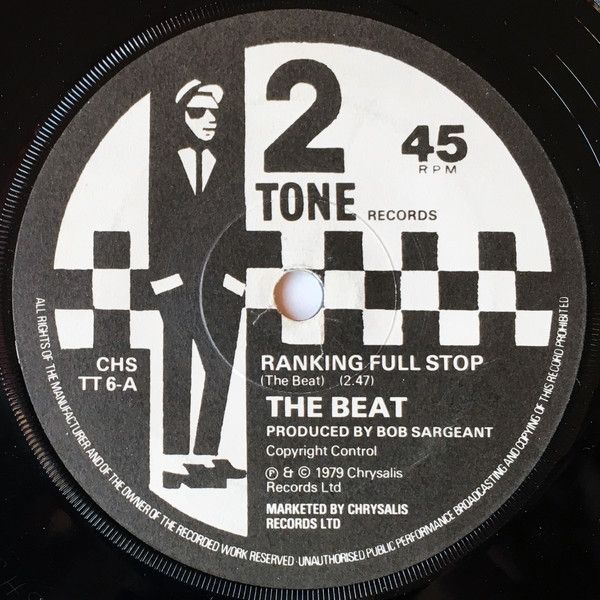 Ranking Full Stop by the Beat on 2Tone paper label