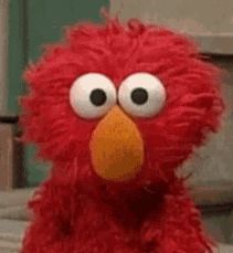 Elmo kubrick staring into the camera