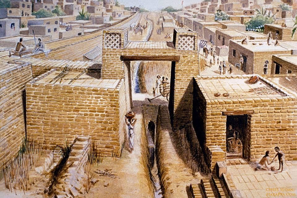 A reconstructed image of an Indus Valley city model