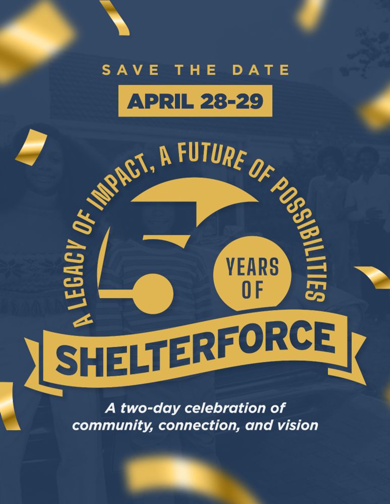 Shelterforce's 50th Anniversary Conference - April 28-29, 2025 in Newark, NJ. Image shows conference logo with tagline 'A Legacy of Impact, A Future of Possibilities. A Two-day celebration of community, connection and vision.