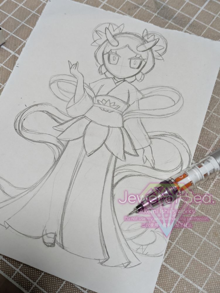 レンゲウミウシをイメージした女の子のイラスト