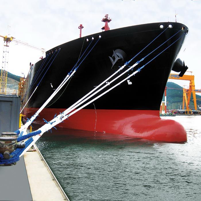 ship mooring at the dock. 