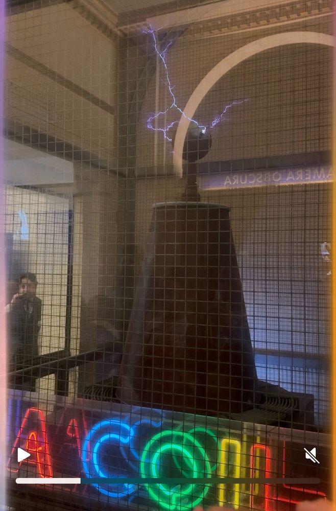 Of course he was outside the faraday cage.