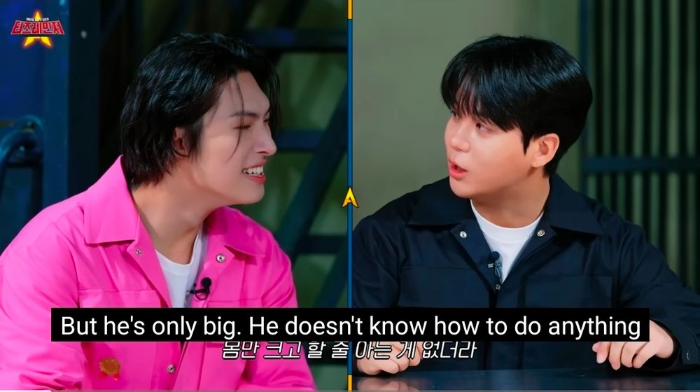 jh about mg in the atiny 7th anniversary video: but he's only big. he doesn’t know how to do anything.