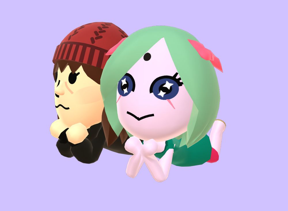 The same two laying with their tummies on the floor. They're probably in love