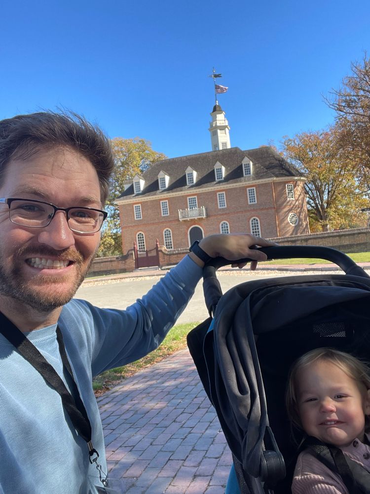 Jill and I at the Capitol in Colonial Williamsburg. 