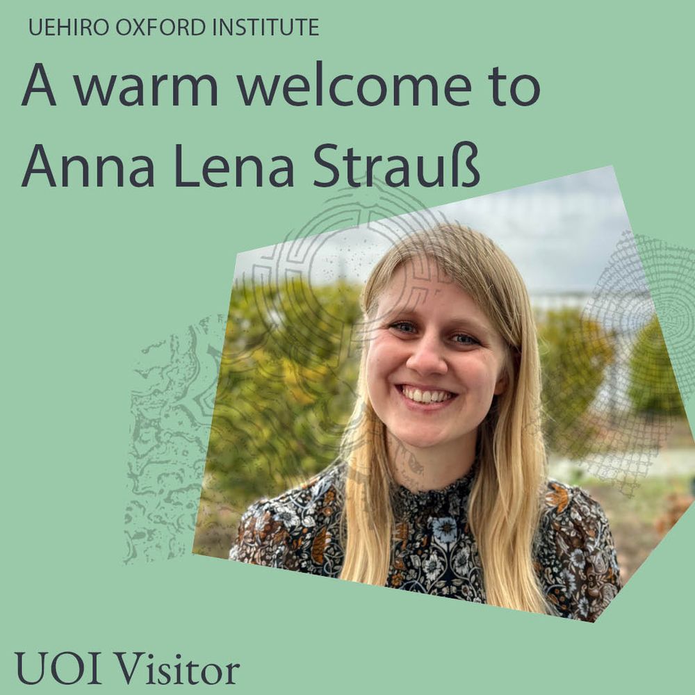 A warm welcome to Anna Lena Strauss, visiting from the University of Bonn. The slide has a green background with UOI branding and a photograph of Anna in the middle.