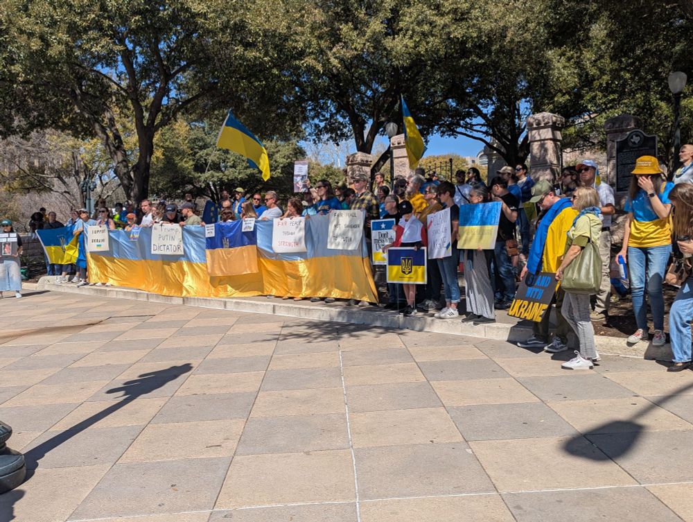 Pro Ukraine anti trump demonstration 