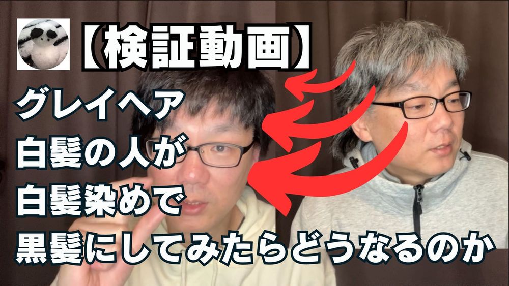 グレイヘアー（白髪）の人が白髪染めで黒髪にしてみたらどうなるのか？