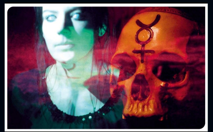 "Mater Suspiria Vision" album cover with Aurora and ritual skull.