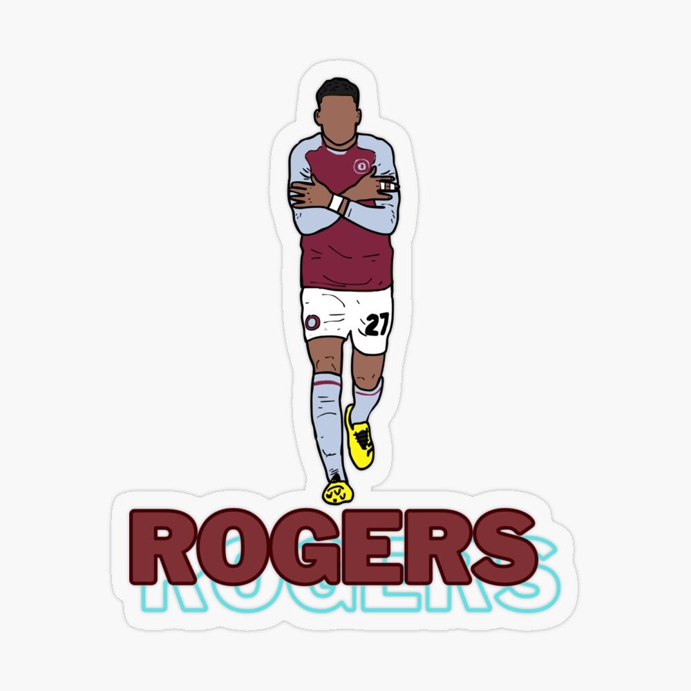 A sticker of Aston Villa player Morgan Rogers. #AVFC #claret&bluesky